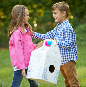 Two Children with a Cub Condo