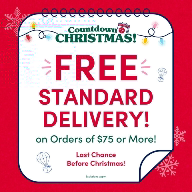 FREE Standard Delivery on Orders of $75 or More