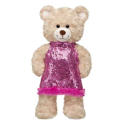 Pink Sequin Halter Dress