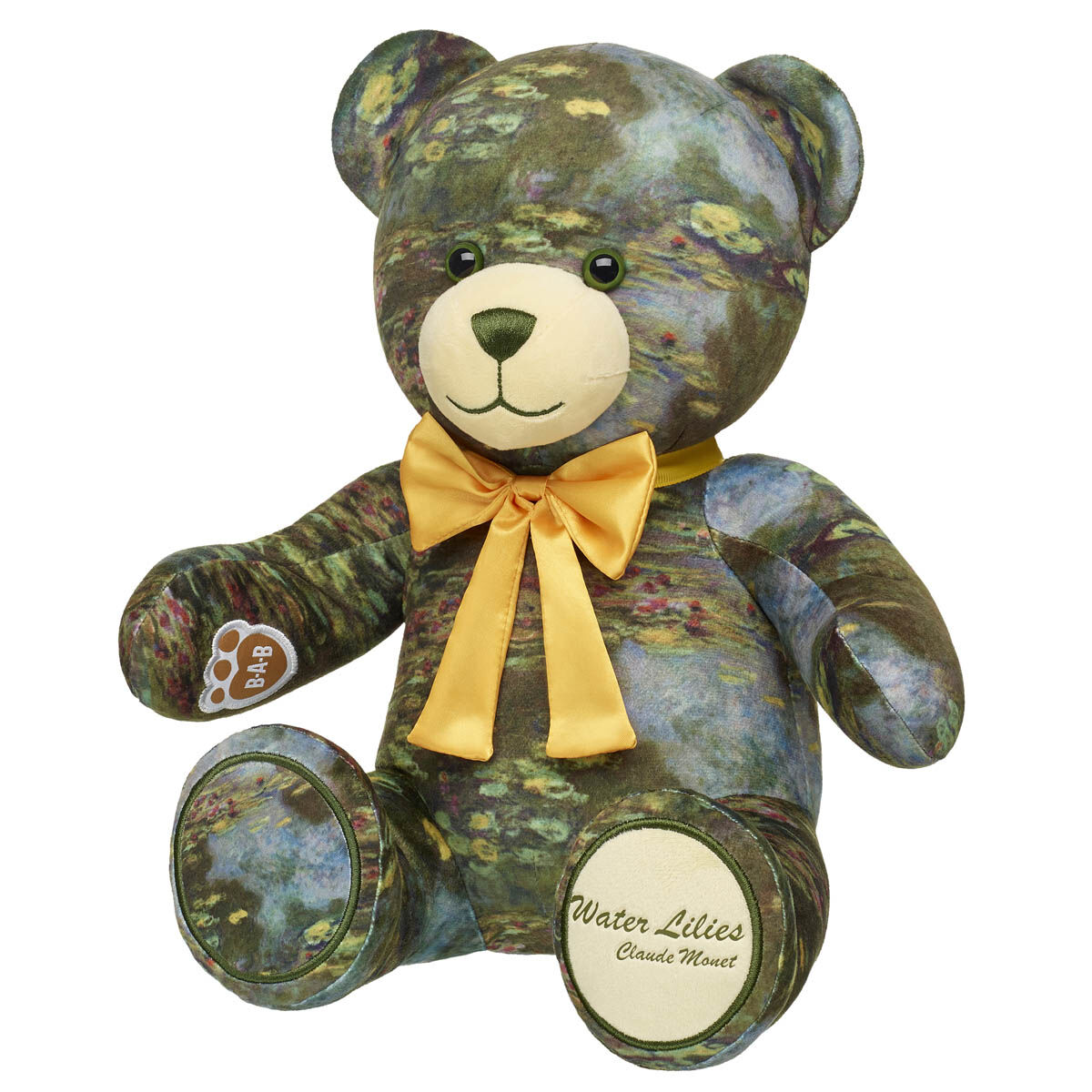 Claude Monet Water Lilies Bear with Yellow Gifting Bow