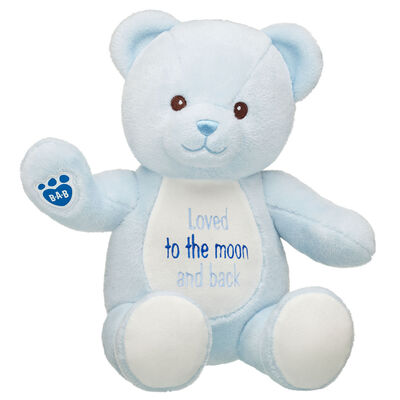 Personalized Embroidered Baby Blue Teddy Bear