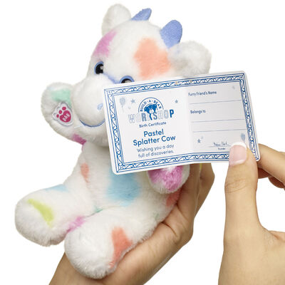 Build-A-Bear Mini Beans&reg; Colorful Splatter Cow Stuffed Animal 