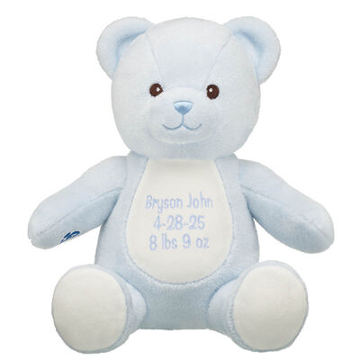 Embroidered Baby Blue Teddy Bear