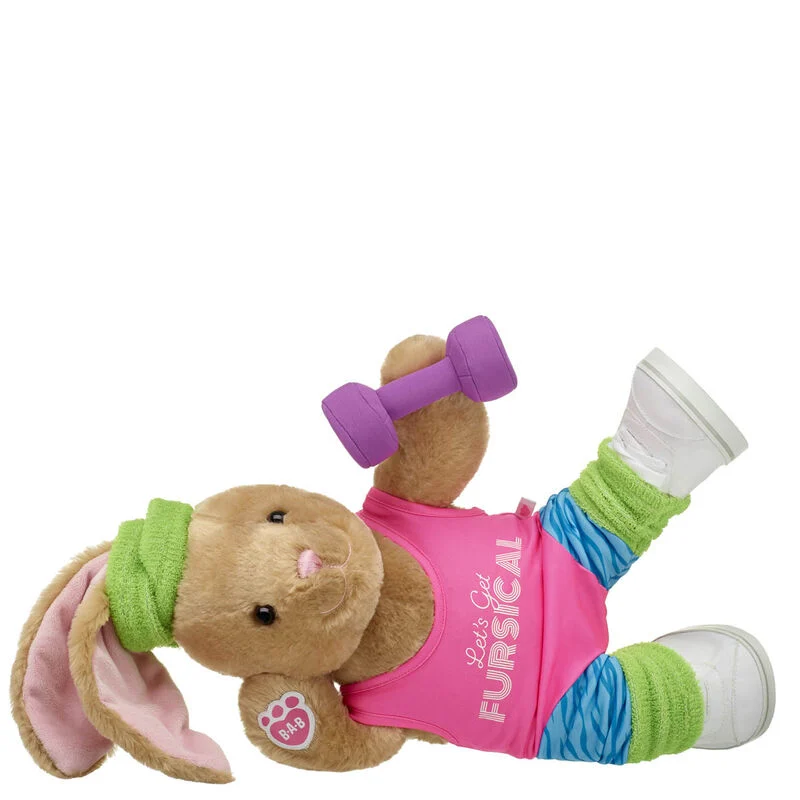 Pawlette™ Rabbit Plush '80s Exercise Gift Set | Shop Build-A-Bear®
