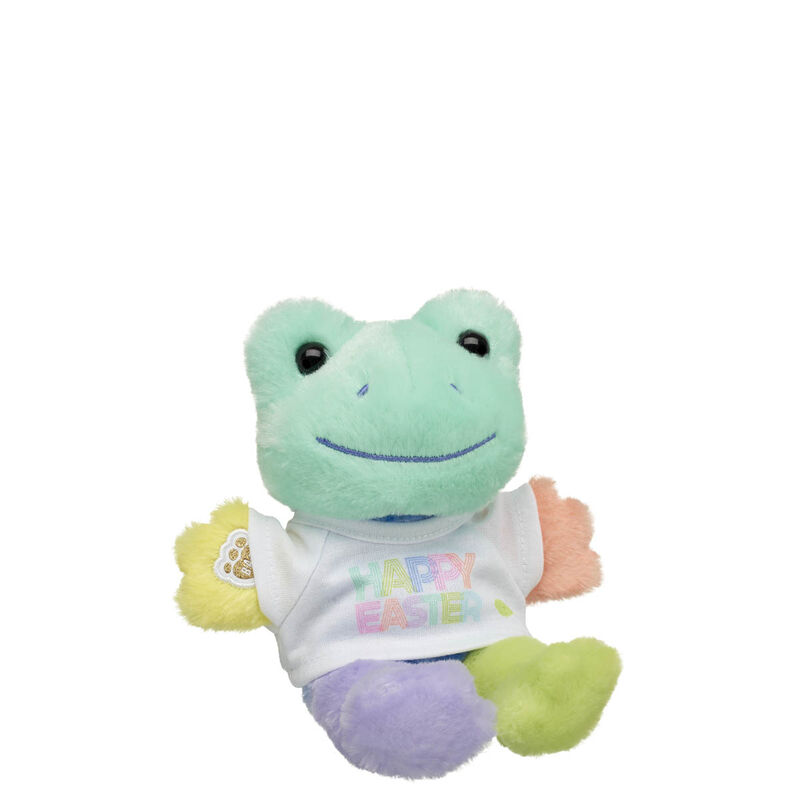 Mini Beans Hoppy Colors Frog Soft Toy with Happy Easter T-Shirt - Build-A-Bear Workshop®