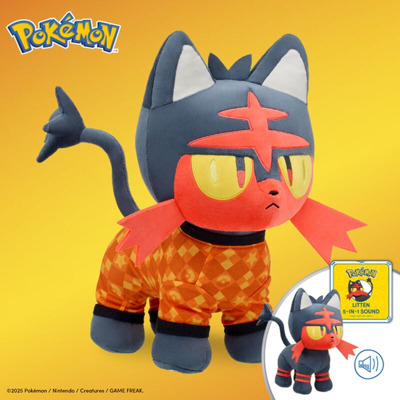 Pokmon Litten Plush Bundle | Build-A-Bear