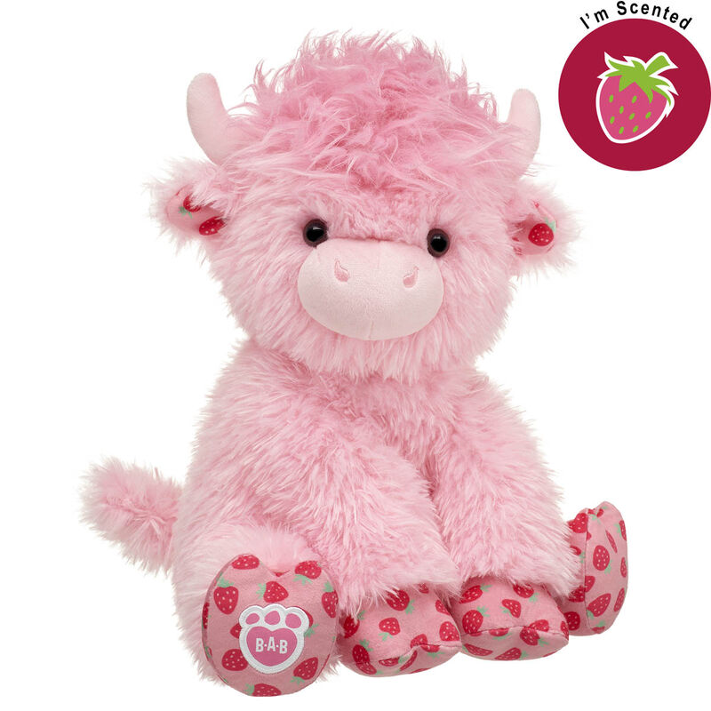 Strawberry Highland Cow Stuffed Animal with Strawberry Scent - Build-A-Bear Workshop®