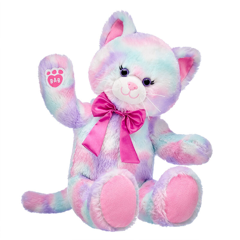 Pastel Swirl Kitty Stuffed Animal with Pink Gifting Bow BuildABear®