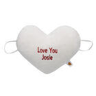 Online Exclusive Embroidered Gifting White Heart Wristie plush by Build-A-Bear