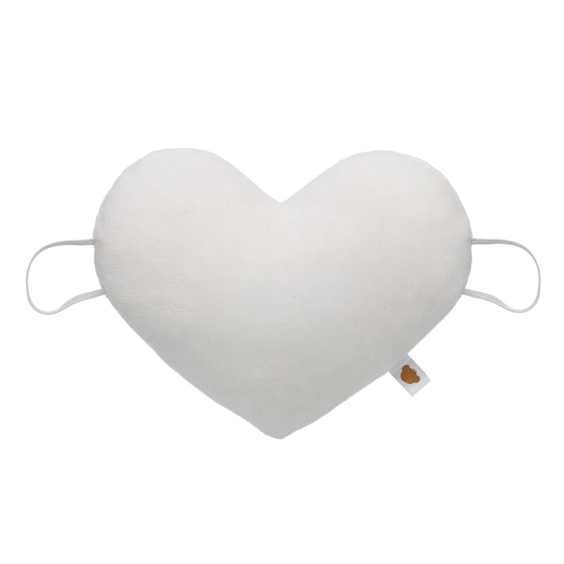 Online Exclusive Embroidered Gifting White Heart Wristie plush by Build-A-Bear