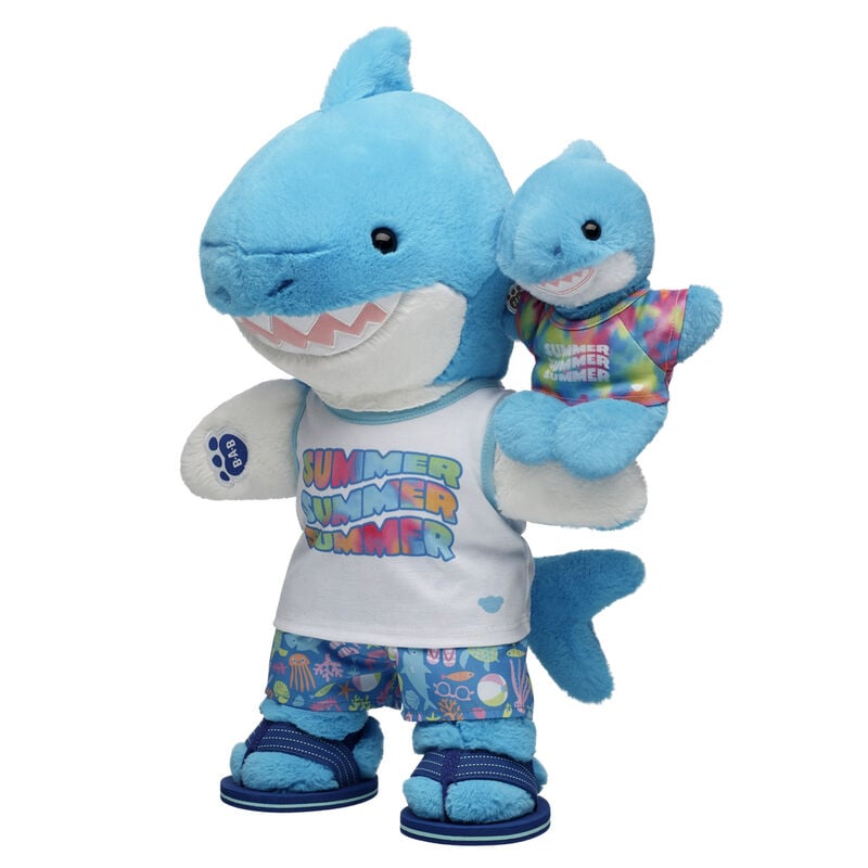 Chummy Shark Stuffed Animal Summer Mini Beans Gift Set plush by Build-A-Bear
