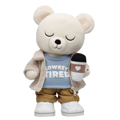 Mellow Moodies&trade; Huck Teddy Bear "Lowkey Tired" Gift Set with Jacket & Coffee