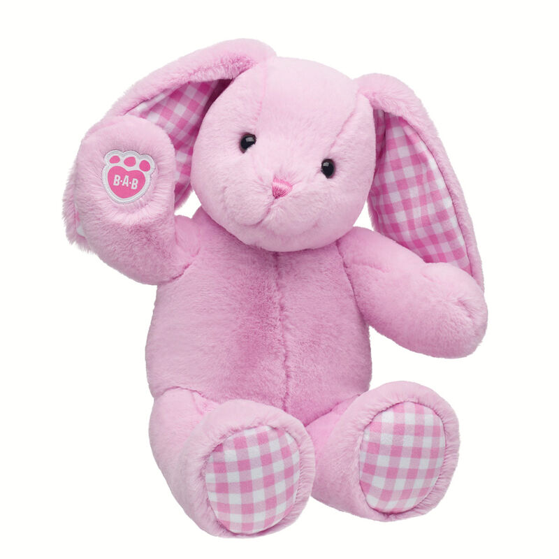 Pink Gingham Pawlette Bunny Plush plush by Build-A-Bear