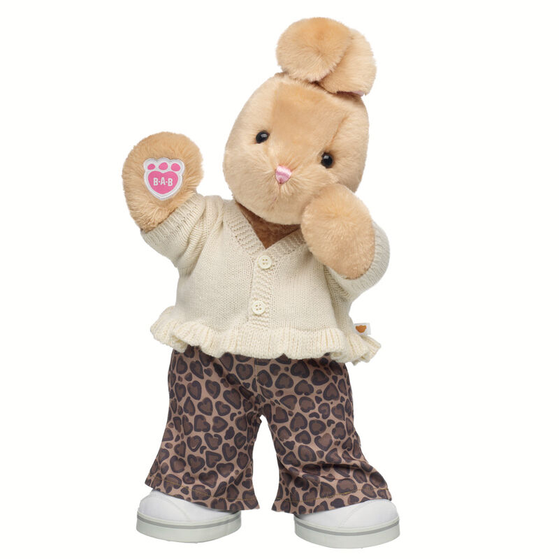 Pawlette Bunny Plush Ruffle Cardigan Gift Set by Build-A-Bear