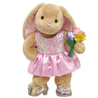 Pawlette™ Bunny Plush Sequin Dress Easter Gift Set with Bouquet