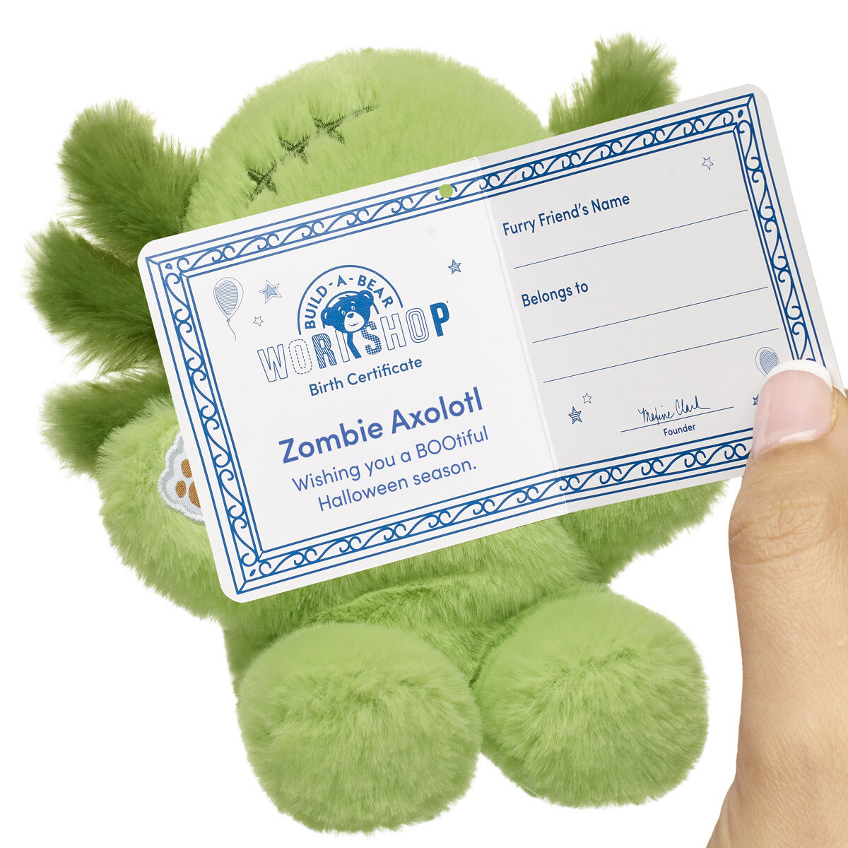 Build-A-Bear Mini Beans® Zombie Axolotl Stuffed Animal