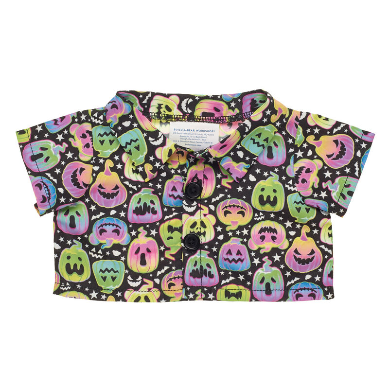 Neon Pumpkin Button Down Shirt for Stuffed Animals - Build-A-Bear Workshop®