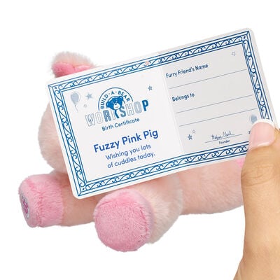 Build-A-Bear Mini Beans&reg; Fuzzy Pink Pig Stuffed Animal