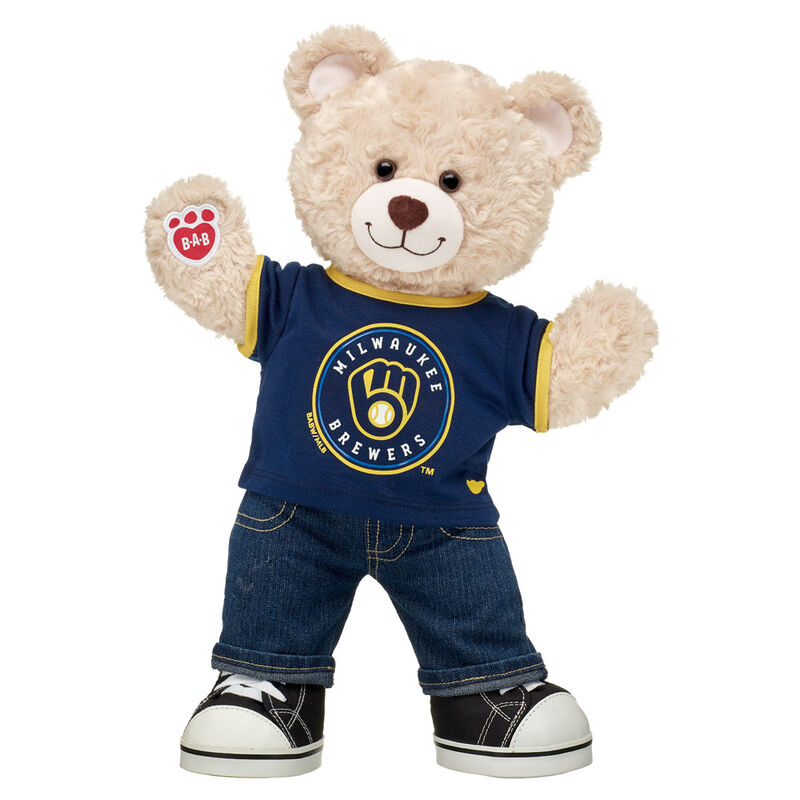 Happy Hugs Teddy Milwaukee Brewers Gift Set 