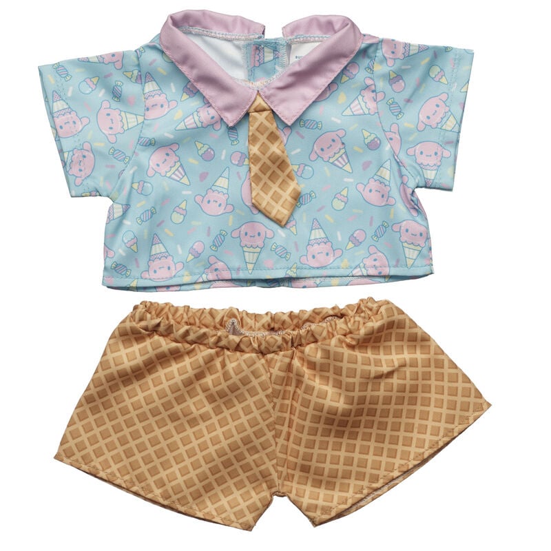 Sanrio Hello Kitty and Friends Bubblegum Ice Cream Cinnamoroll 2 pc. Outfit plush by Build-A-Bear