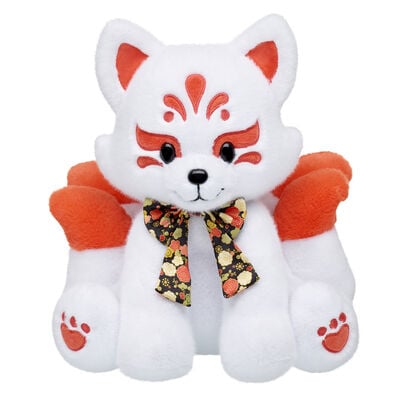 Kitsune Fox Stuffed Animal with Gifting Bow