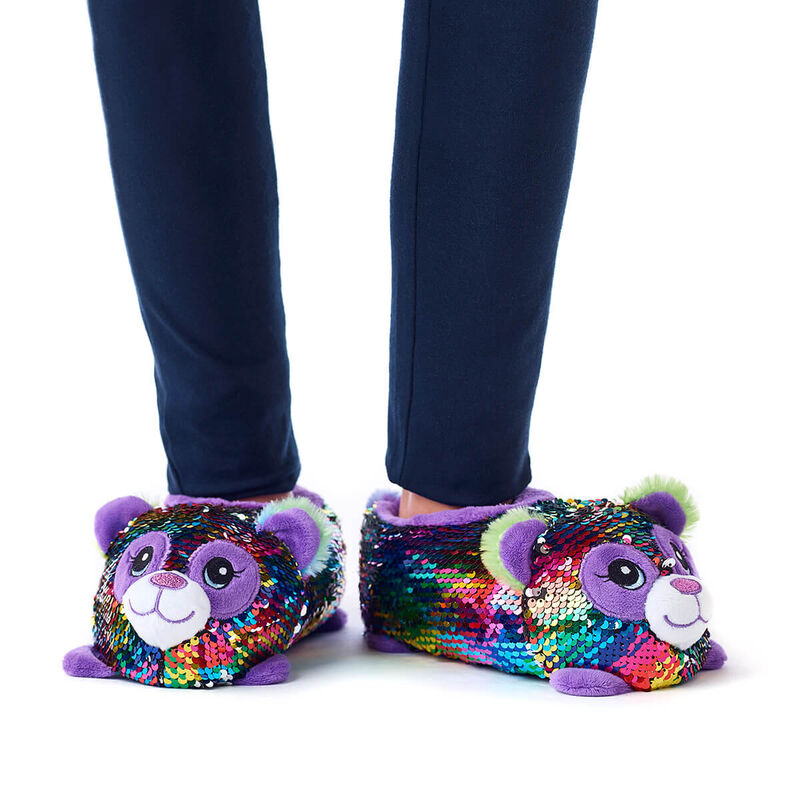 Panda Sequin Slippers