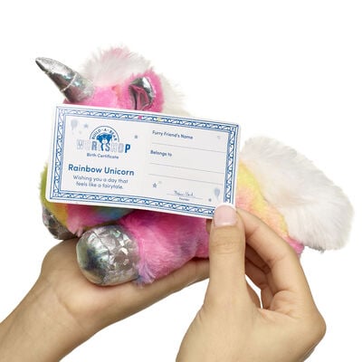 Build-A-Bear Mini Beans&reg; Rainbow Unicorn Plush 