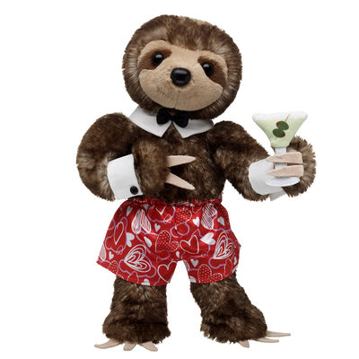 Brown Sloth Stuffed Animal Valentine's Day Gift Set