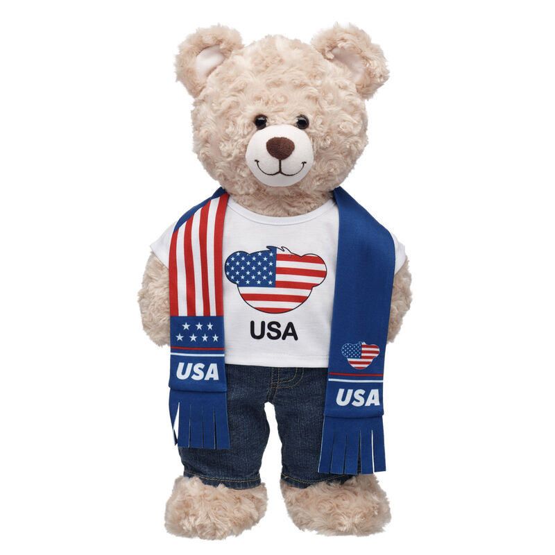 USA Scarf and T-Shirt Set by Build-A-Bear