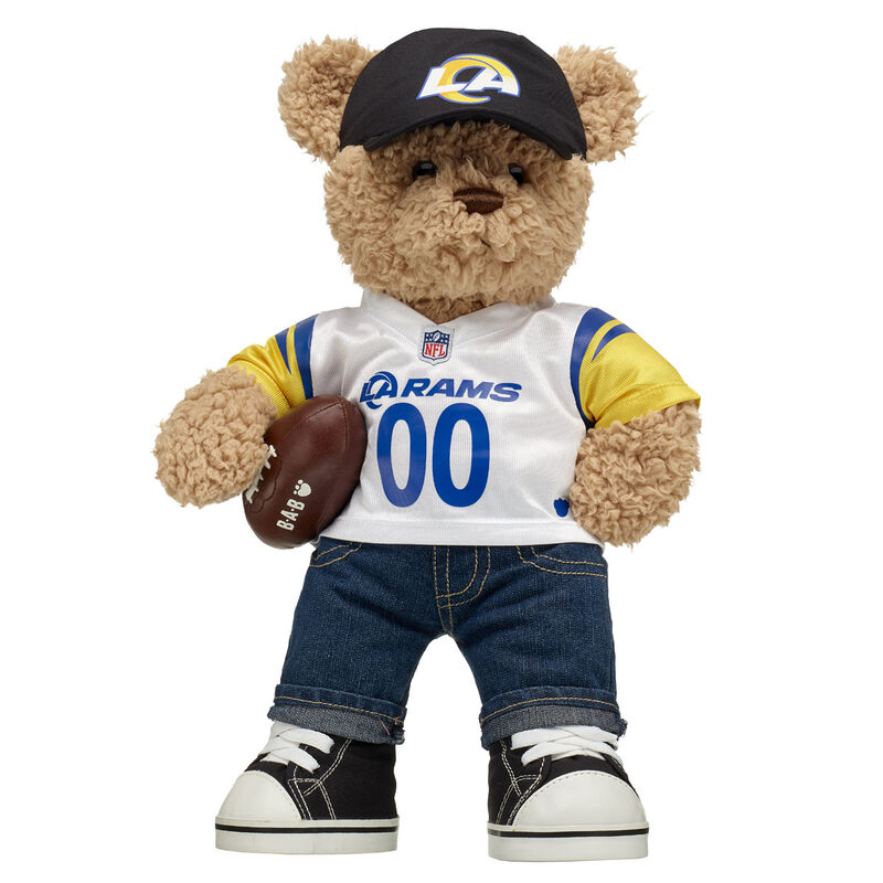 Timeless Teddy Bear with Los Angeles Rams Jersey, Hat, and Football - Build-A-Bear Workshop®