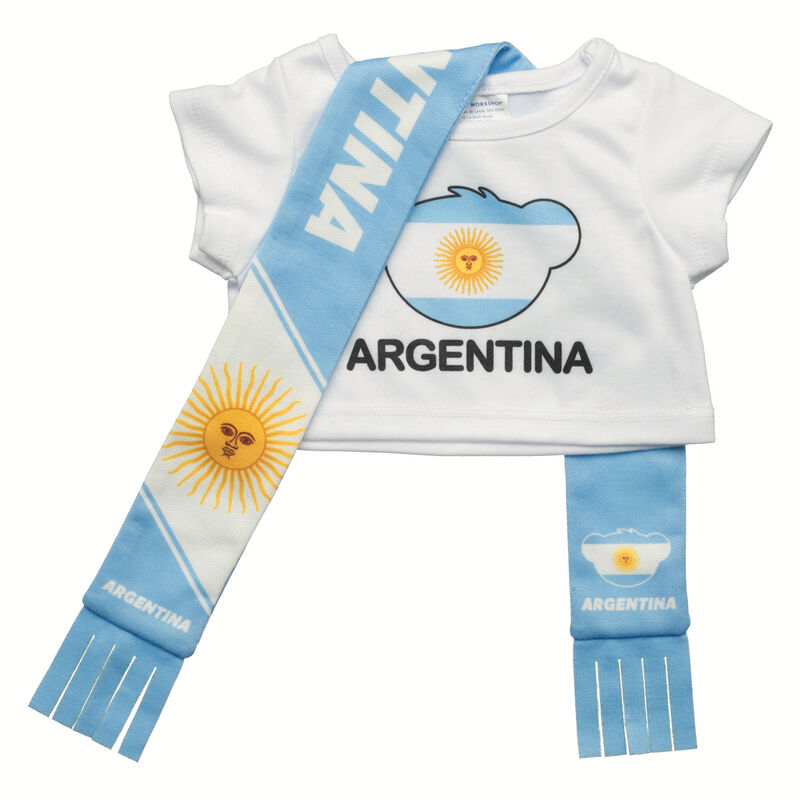 Argentina Scarf and T-Shirt Set by Build-A-Bear