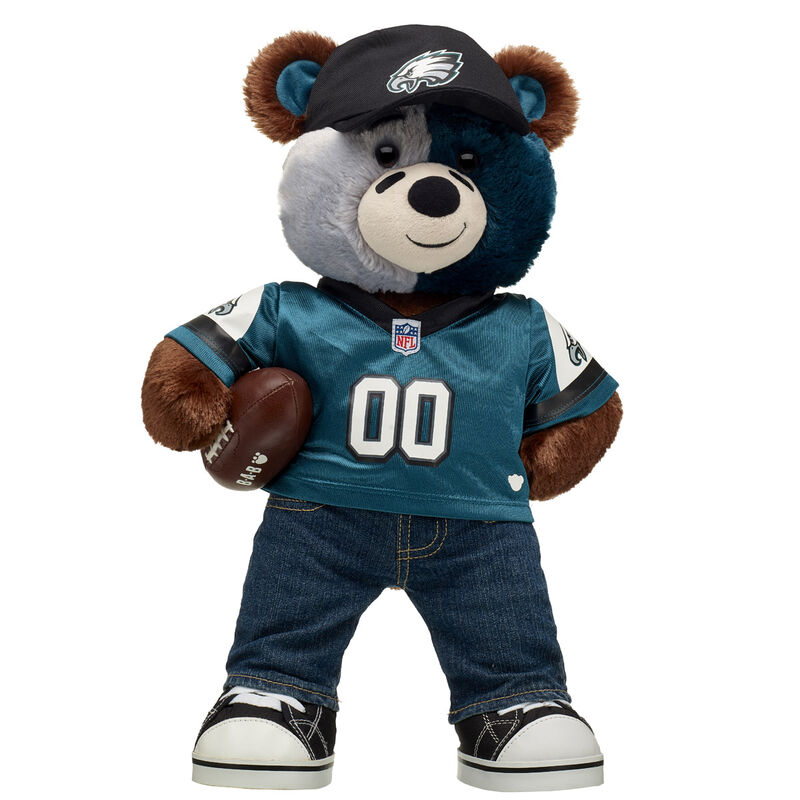 Philadelphia Eagles Teddy Bear Football & Fan Hat Gift Set
