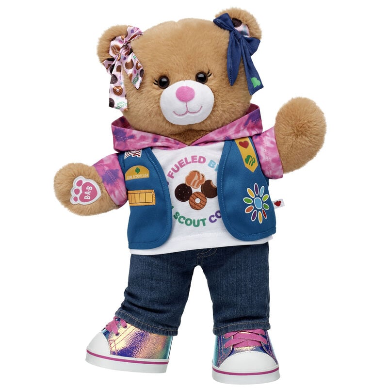 Girl Scout Cookie Teddy Bear Daisy Gift Set with Bows by Build-A-Bear