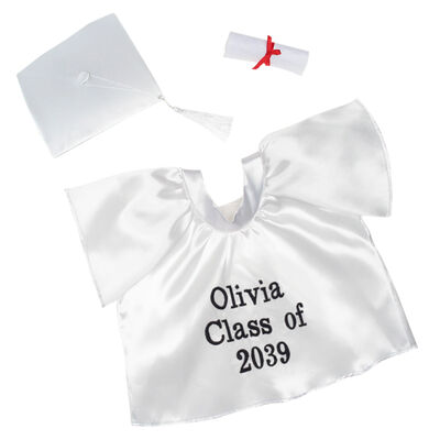 Personalized Embroidered White Graduation Set 4 pc