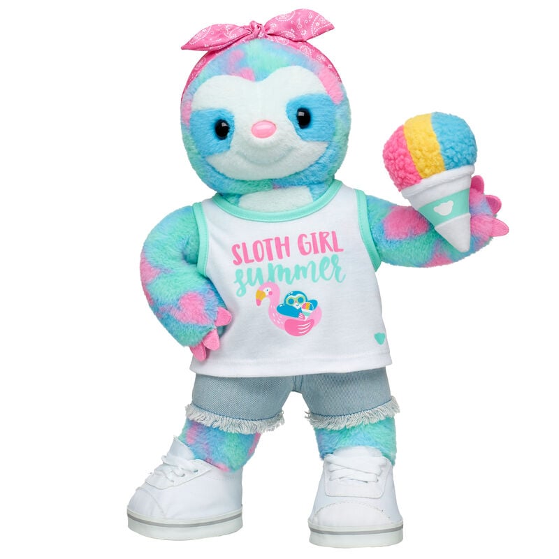 Summer Waves Sloth Stuffed Animal Sloth Girl Gift Set - Build-A-Bear Workshop®