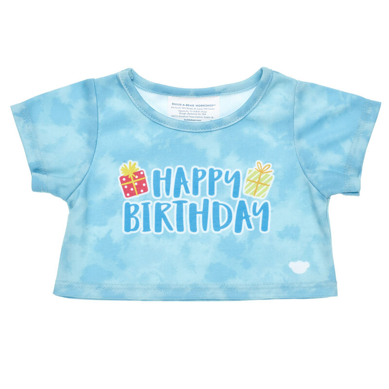 Blue Tie-Dye Birthday T-Shirt - Build-A-Bear Workshop&reg;