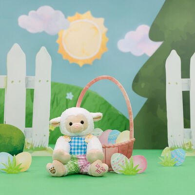 Embroidered Lamb Stuffed Animal Spring Gift Set