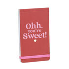 Ohh, You're Sweet! Red and Pink Notepad