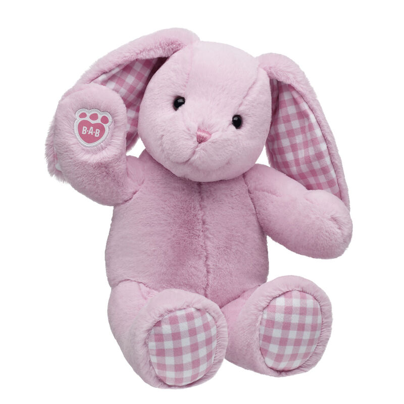 Pink Gingham Pawlette Bunny Plush plush by Build-A-Bear