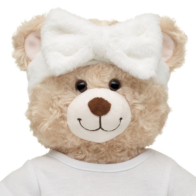 Online Exclusive White Plush Bow Headwrap - Build-A-Bear Workshop®