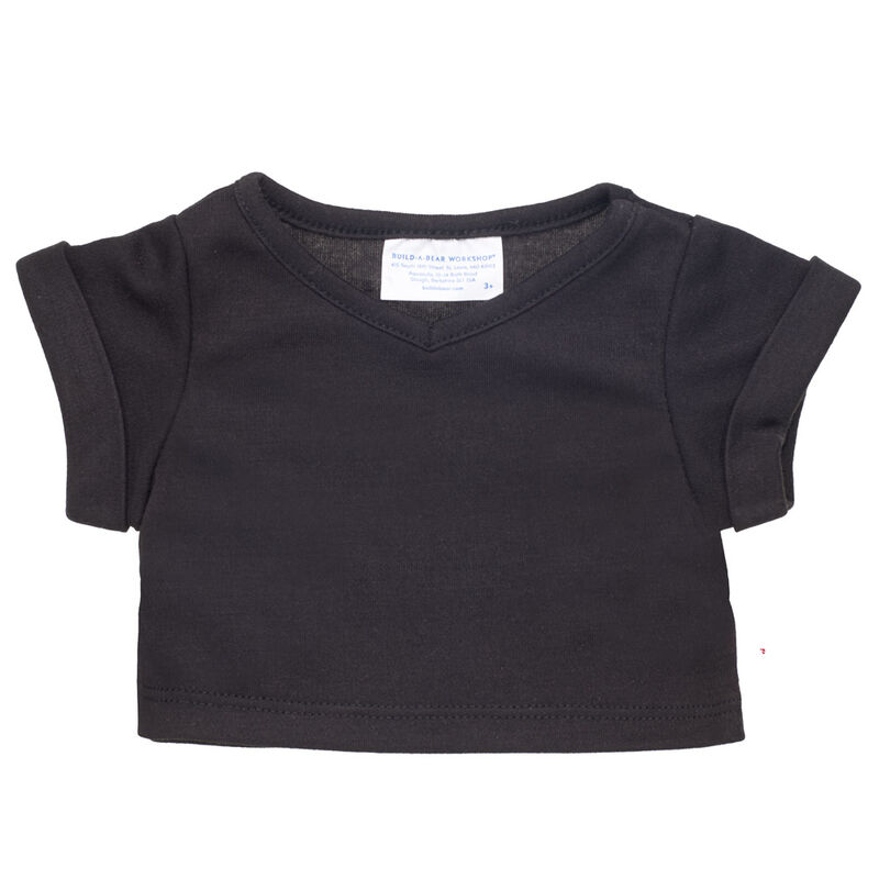 Black V-Neck T-Shirt | Shop Online Now at Build-A-Bear®