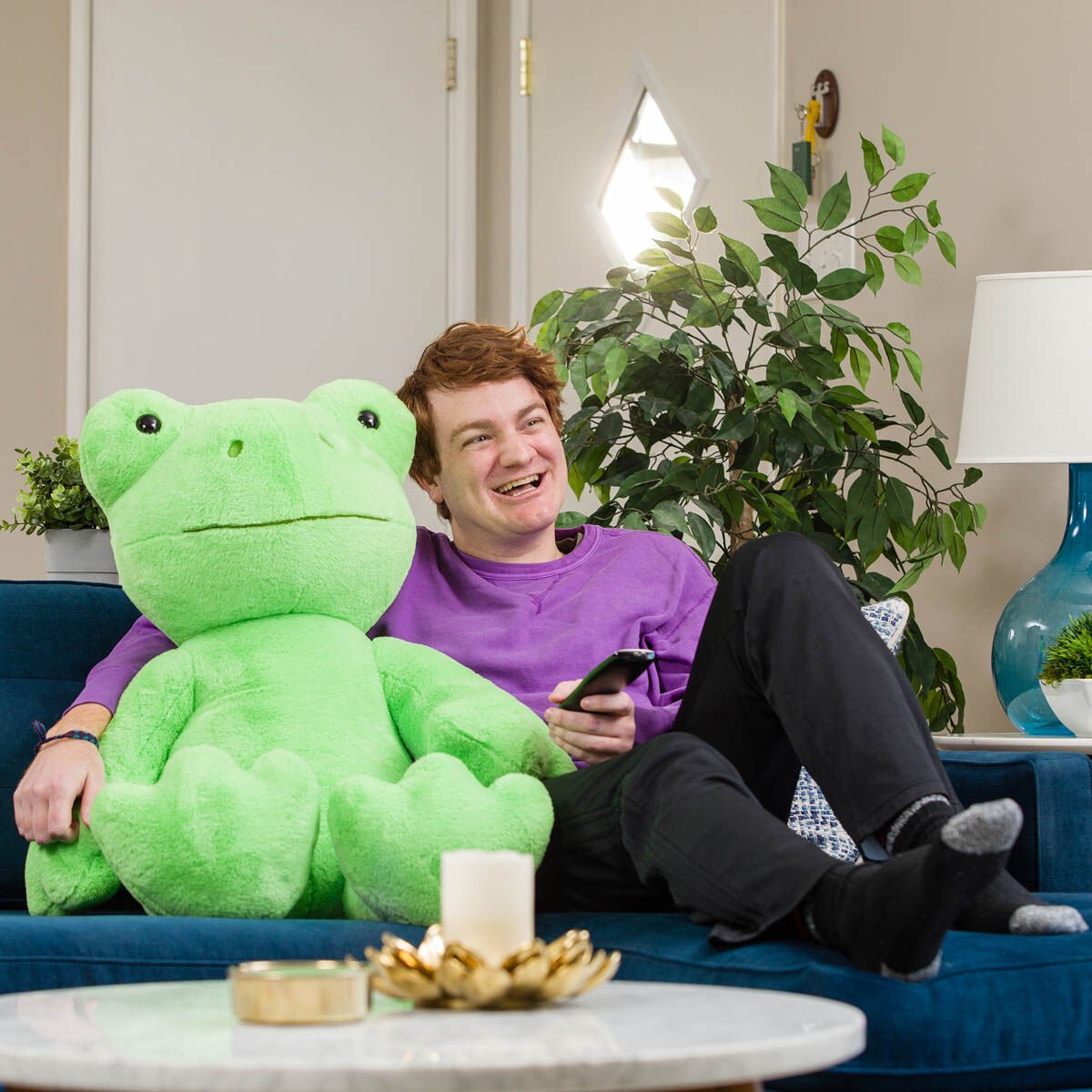 Giant Spring Green Frog Stuffed Animal