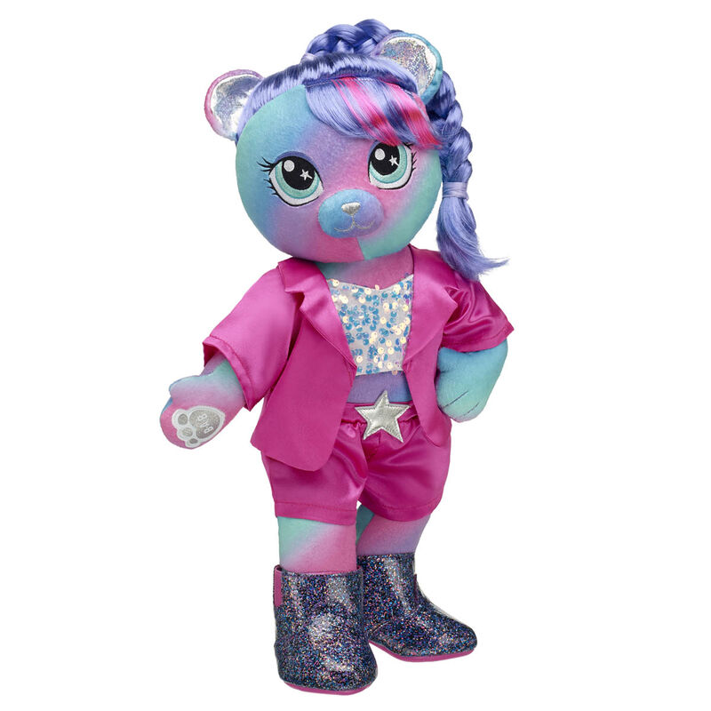 Honey Girls Viv Teddy Bear with Purple Hair Gift Set - Build-A-Bear Workshop&reg;
