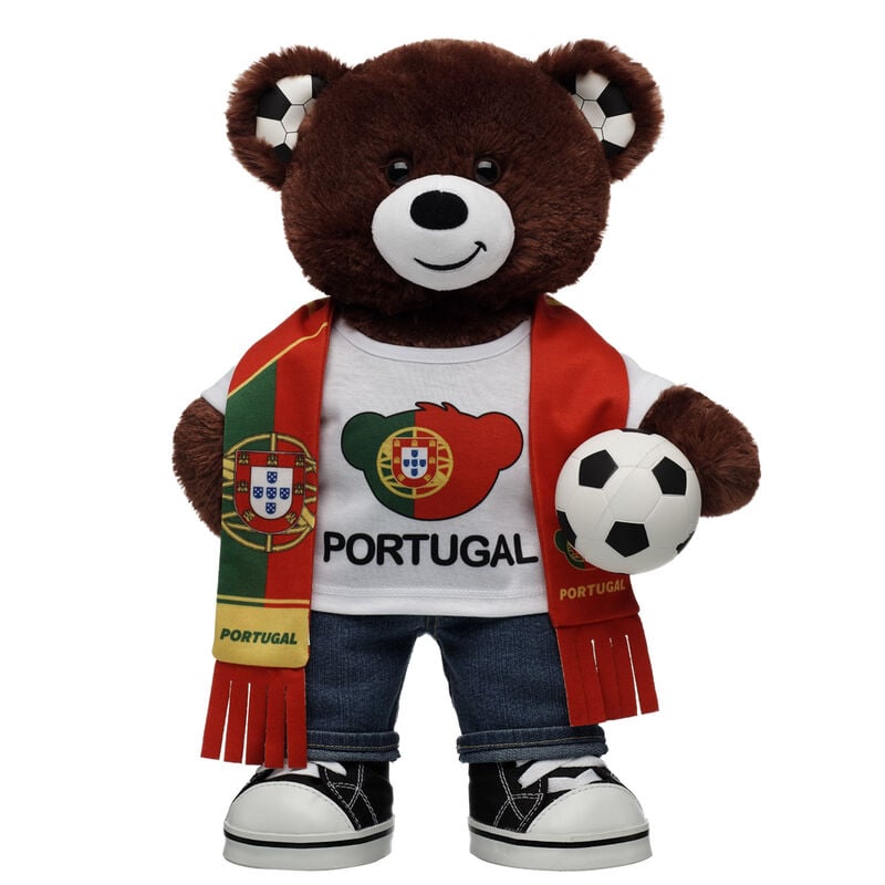 Let's Goal Bear Portugal Gift Set plush by Build-A-Bear