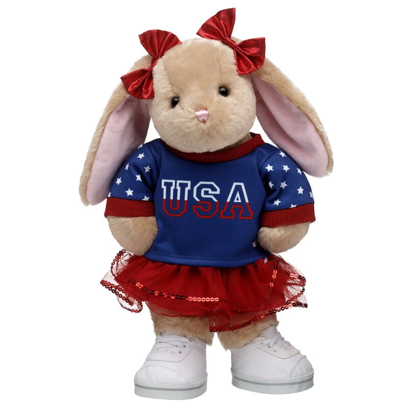 Pawlette Bunny Plush USA Gift Set plush by Build-A-Bear