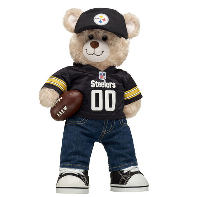 Happy Hugs Teddy Bear Pittsburgh Steelers&trade; Fan Hat and Football Gift Set