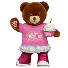 Birthday Treat Bear Pink Cupcake Gift Set 