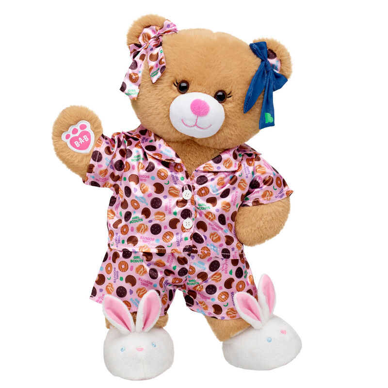 Girl Scout Cookie Teddy Bear Pajama Gift Set with Bows by Build-A-Bear