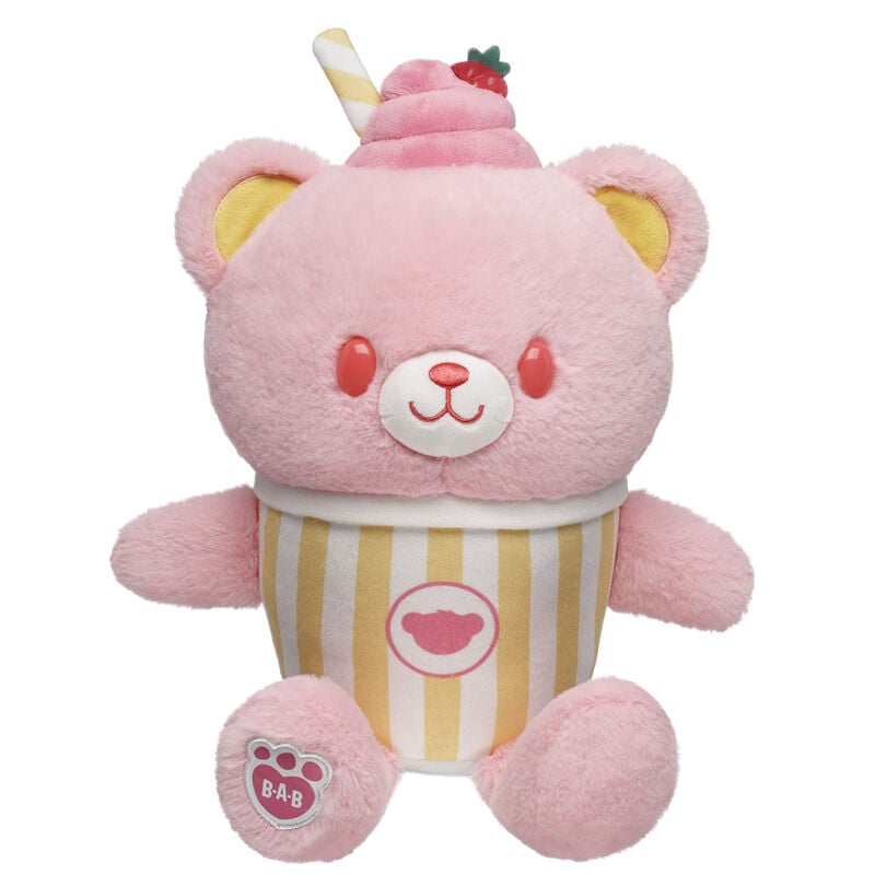 Strawberry Lemonade Bear Slushie Plushie by Build-A-Bear