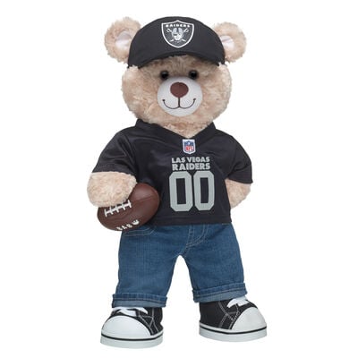 Las Vegas Raiders Happy Hugs Teddy Bear Football Gift Set